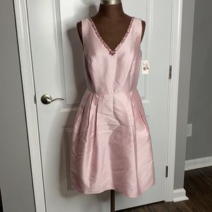 Pink Tartan Bling Collar Dress